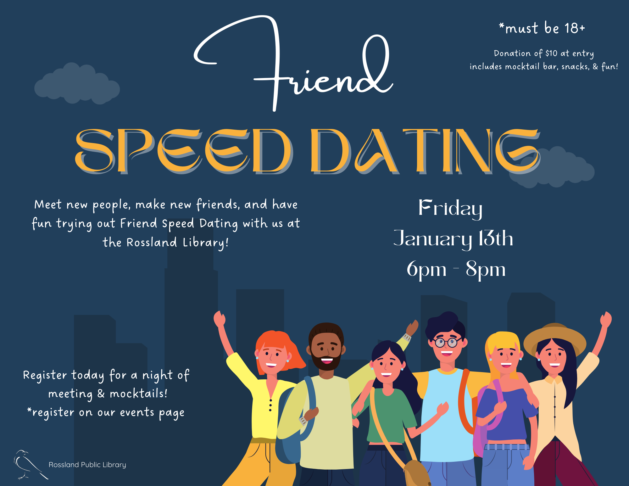 Friend Speed Dating | Rossland Public Library